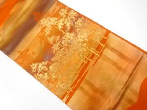 アンティーク　夕暮れ模様織り出し袋帯(材料)